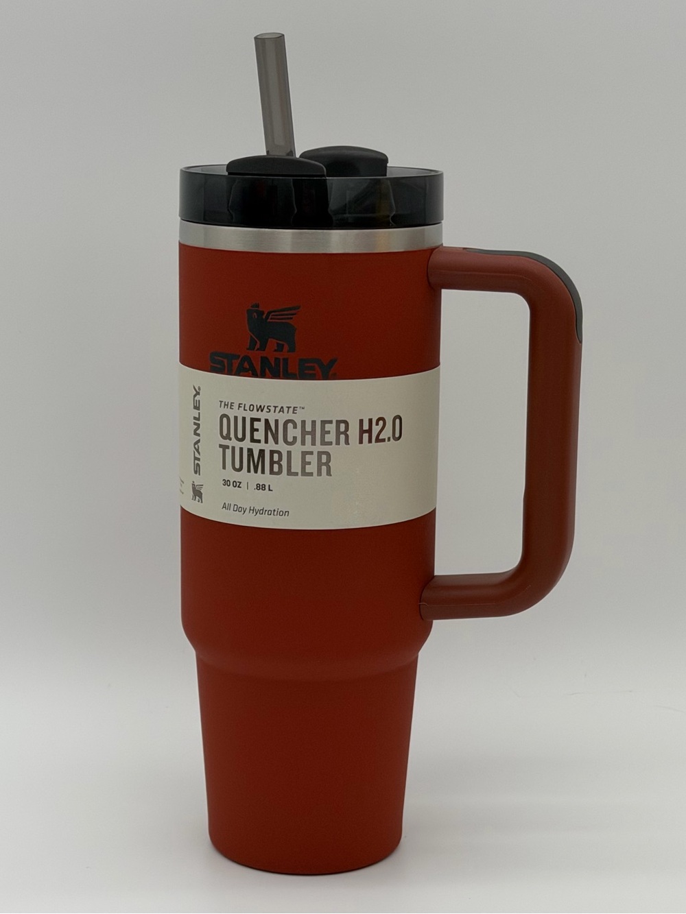 Flowstate Quencher 30oz Stanley Tumbler Rust Red